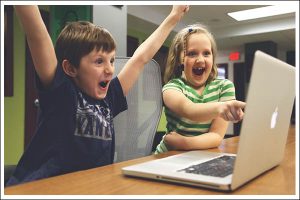 kids excited about learning code